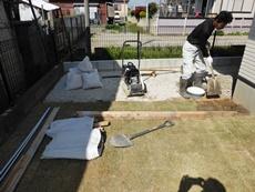 千葉市中央区　エステホーム　エクステリア施工事例　施工中