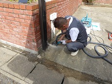 九十九里町Ｕ様邸　エクステリア工事施工事例　施工中