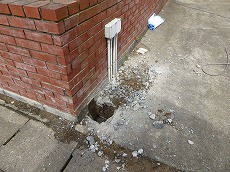 九十九里町Ｕ様邸　エクステリア工事施工事例　施工中