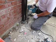 九十九里町Ｕ様邸　エクステリア工事施工事例　施工中