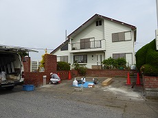 九十九里町Ｕ様邸　エクステリア工事施工事例　施工中
