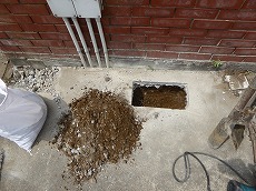 九十九里町Ｕ様邸　エクステリア工事施工事例　施工中