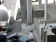 千葉市中央区　Ｓ様アパート通用口門扉工事　施工事例　施工中