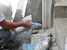 千葉市中央区　Ｓ様アパート通用口門扉工事　施工事例　施工中