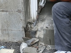 千葉市中央区　Ｓ様アパート通用口門扉工事　施工事例　施工中