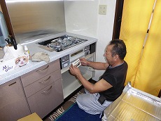 市原市　Ｋ様邸　ガスコンロとガス給湯器交換工事　施工事例　施工中