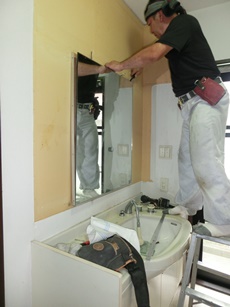 エステホーム　千葉市緑区　T様邸　洗面室改修工事　施工中