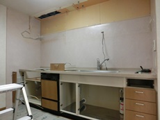 エステホーム　千葉市花見川区　キッチン改修工事施工事例　施工中