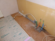 エステホーム　千葉市花見川区　キッチン改修工事施工事例　施工中